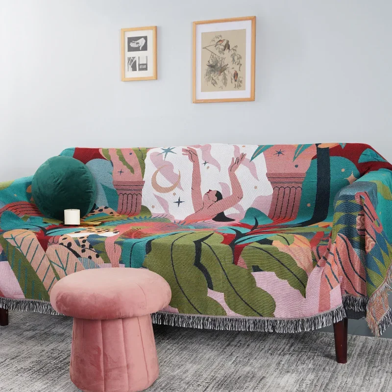 Home Textiles Trends - Текстильное городское лесное танцовщица, пледы, двухсторонние