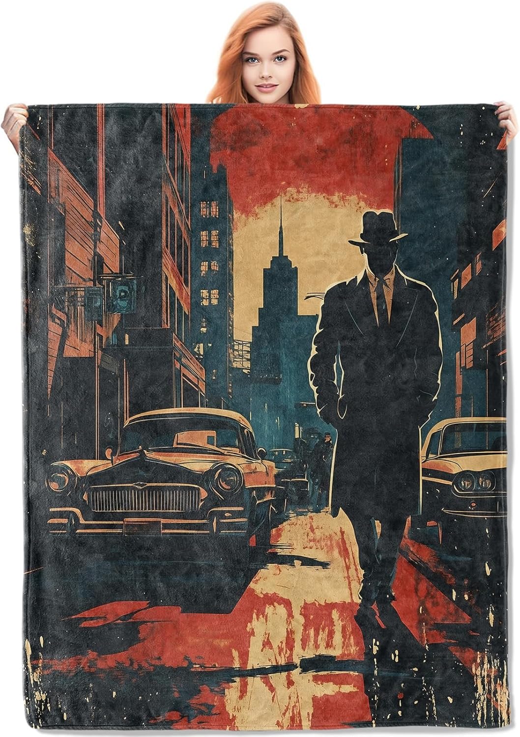 Quality Home Textiles - Одеяло Noir Detective, подарки для женщин,