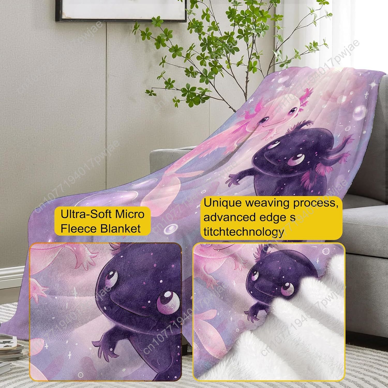 Одеяло Axolotl, милые фланелев – обзор и цена Quality Home Textiles