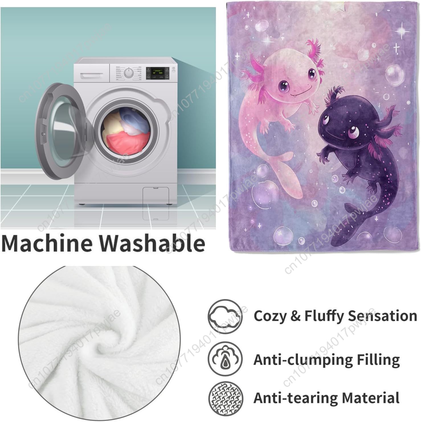 Одеяло Axolotl, милые фланелев – обзор и цена Quality Home Textiles