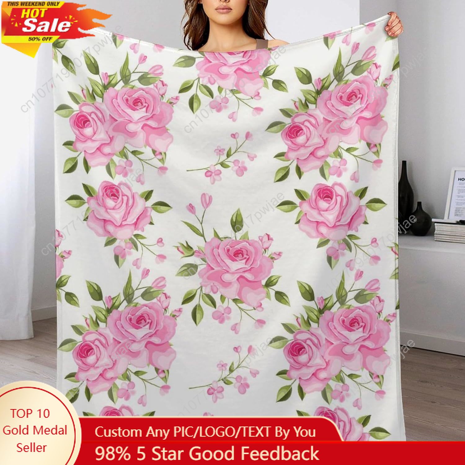Одеяло с розовым цветком, цвет – обзор и цена Quality Home Textiles