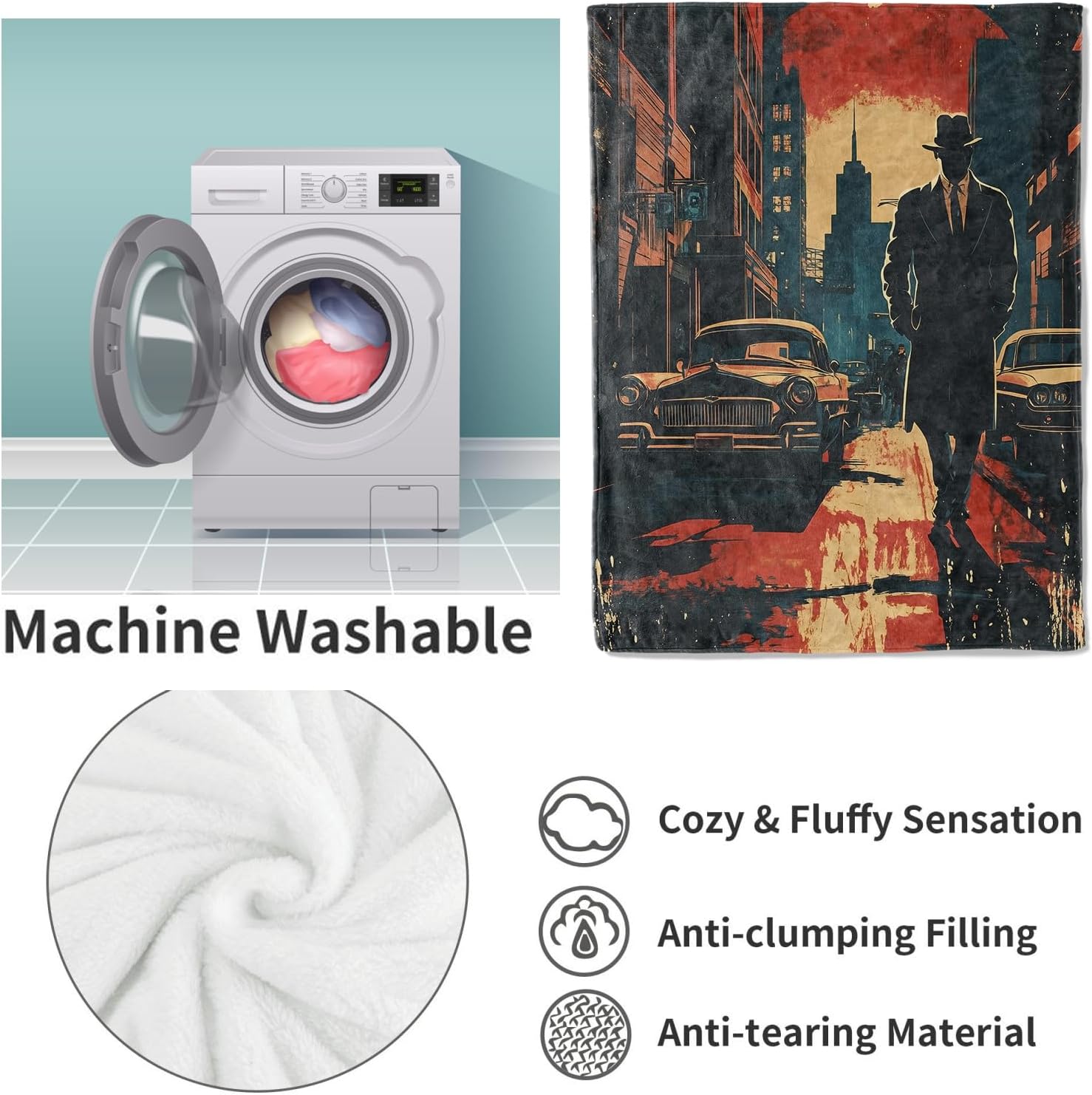 Одеяло Noir Detective, подарки – обзор и цена Quality Home Textiles